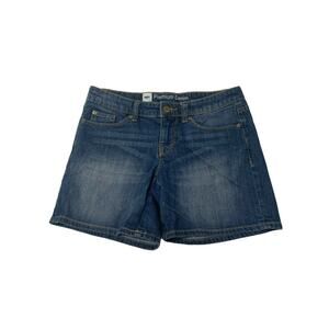 Mossimo Womens Premium Denim Jeans Shorts Size 2 (3) Low Waist Stretch Bermuda